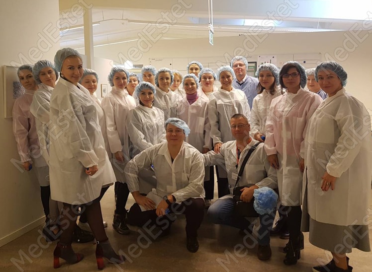 косметологи с МедЭстет на производстве Рестилайн
